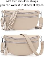 LANXINGLUO női crossbody táska kreditkártyatartóval, khaki színű válltáska 4