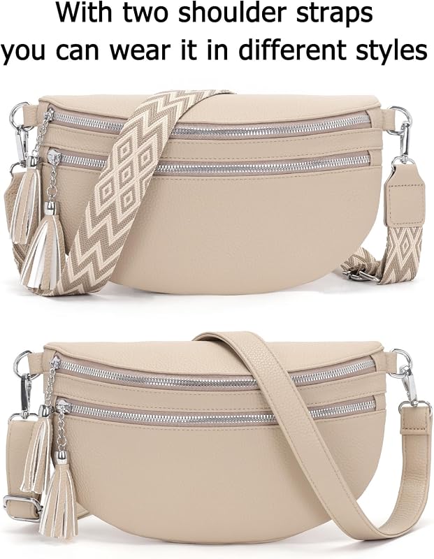 LANXINGLUO női crossbody táska kreditkártyatartóval, khaki színű válltáska