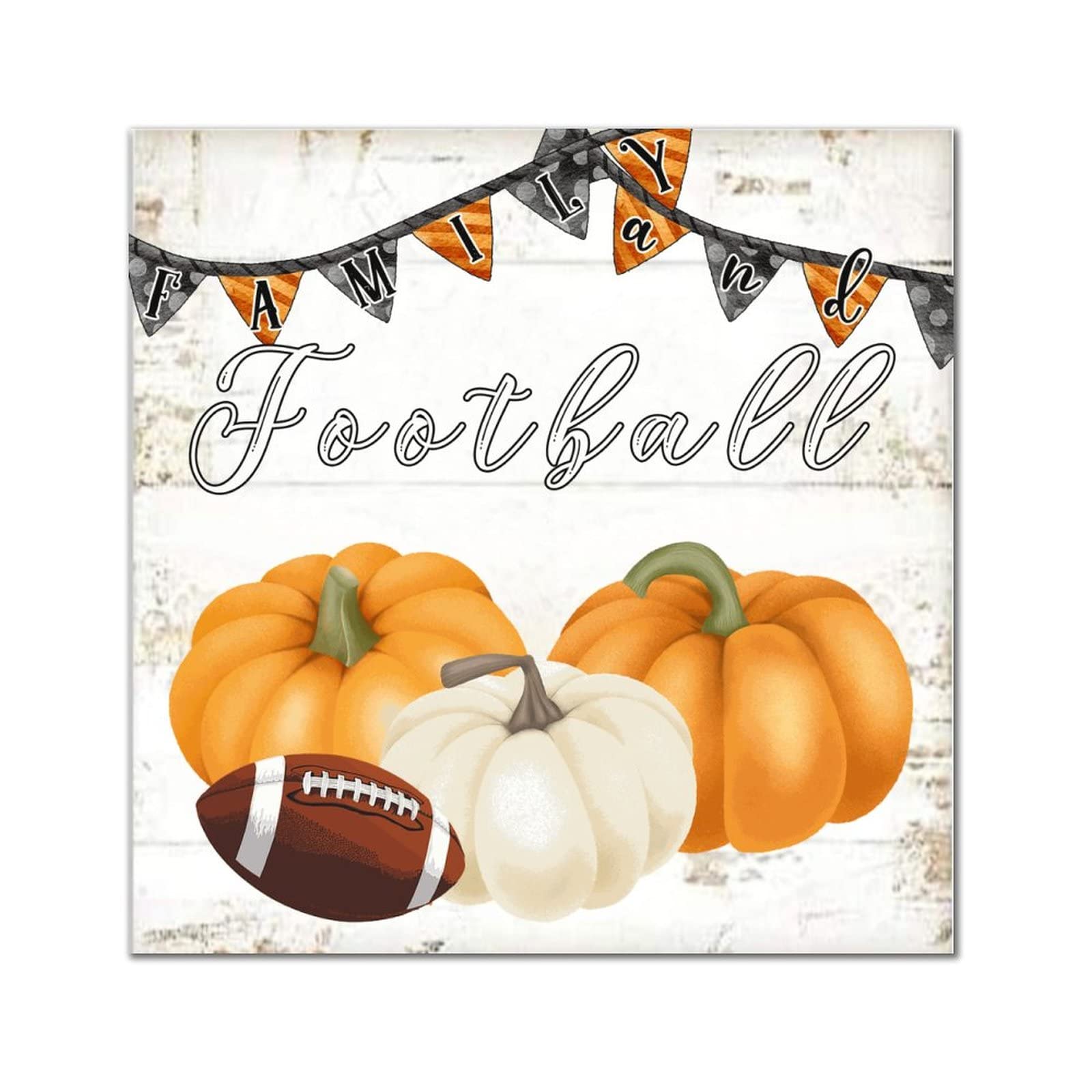 Plaque murale famille et football decoration bois rustique pour salon et bar