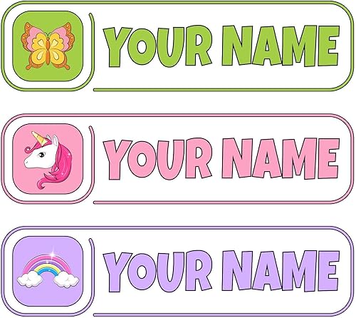 WNNNS Etiquetas de nombre para planchar para ropa paquete de 144 etiquetas de guardería personalizadas para hogares de ancianos campamento