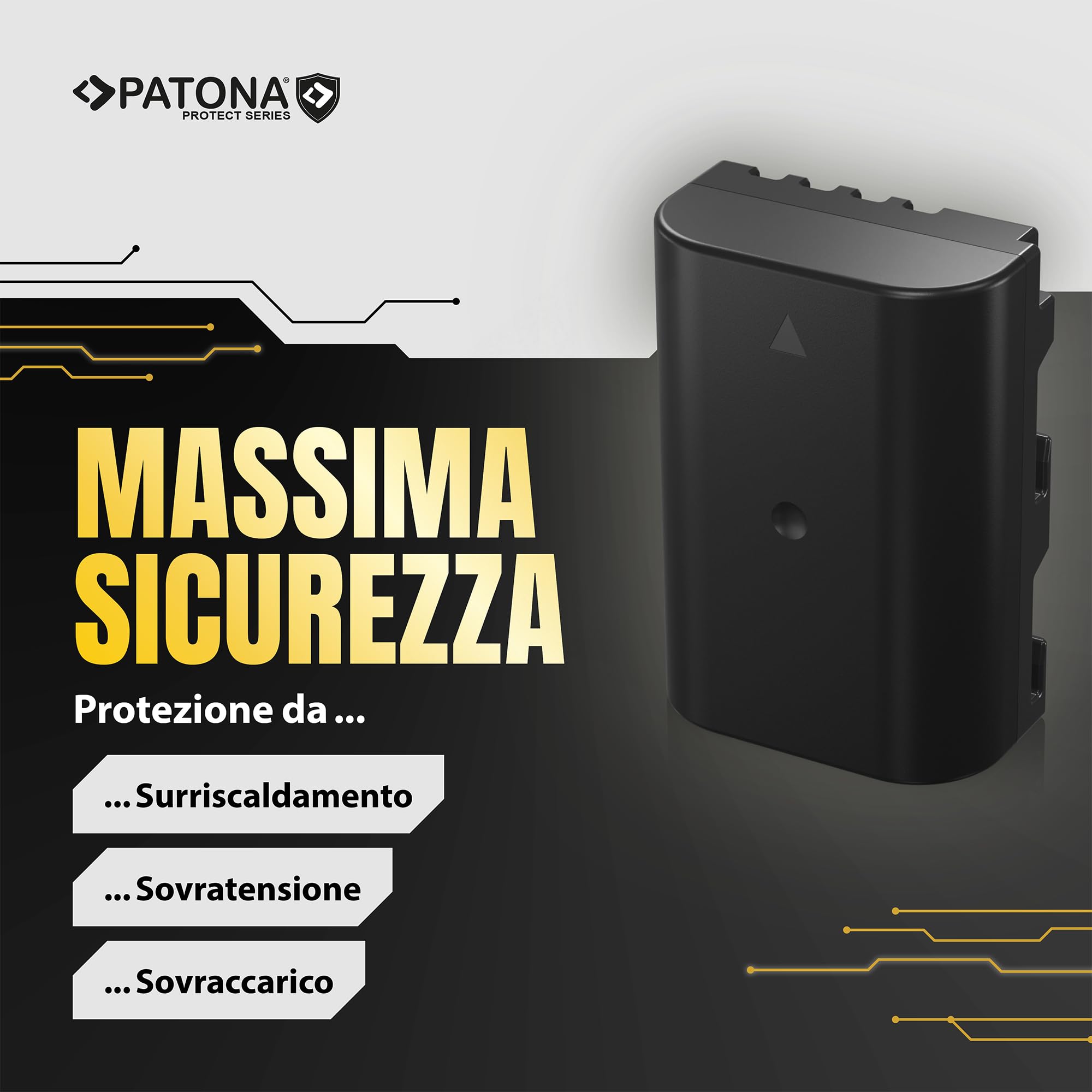 PATONA 2X Protect Batteria per Panasonic DMW-BLF19 BLF19E, 2600mAh