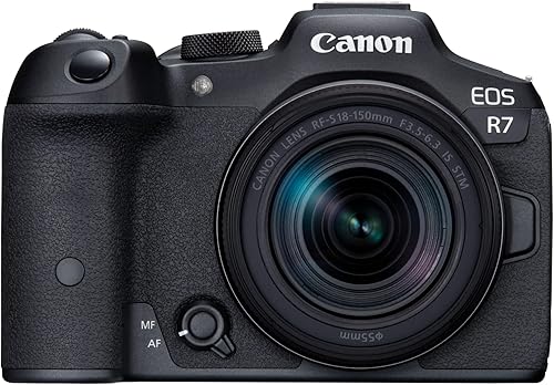 Miniatura 1 de Canon EOS R7 RF-S18-150mm F3.5-6.3 IS STM Kit de lentes, cámara vlogging sin espejo, calidad de imagen de 32.5 MP, video 4K 60p, procesador de