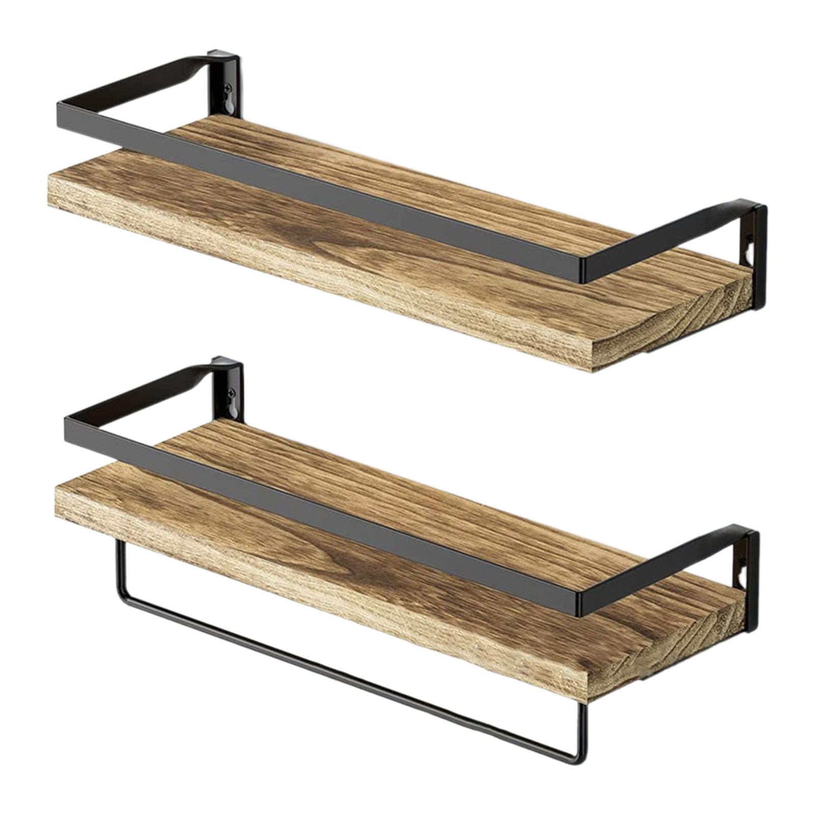 Tsophreniq Wall Mounted Display Shelves Versatile Wood Floating Shelf Storage Rack for Bathroom Kitchen and Living Room Living Room Display