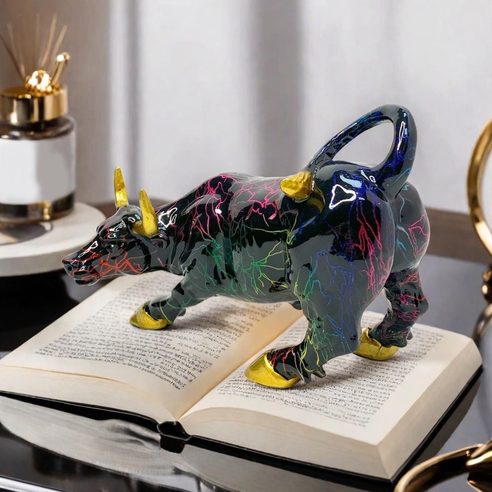 Bulls - Figuras de resina exquisitas y elegantes para escritorio
