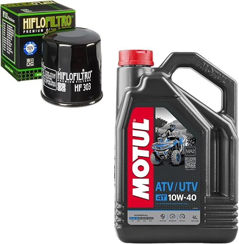 RAD Powersports Kit de cambio de aceite y filtro para Polaris 2000 Sportsman 335 Mineral 5W-40