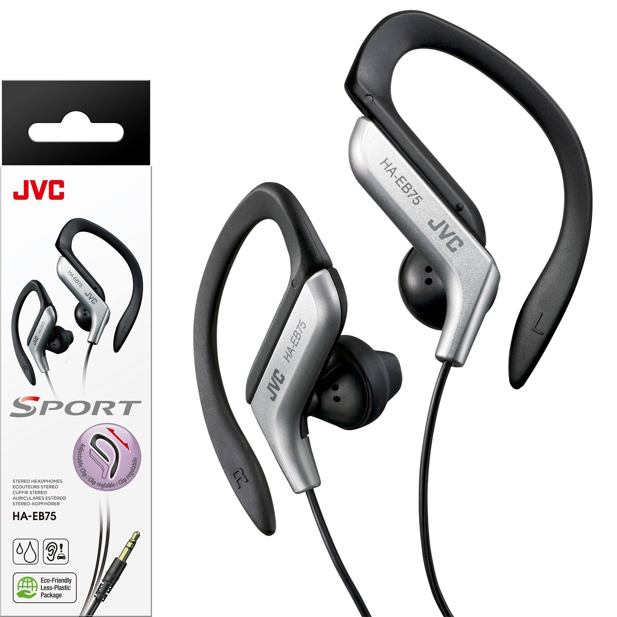 JVC HAEB75S Sports Clip Headphone (Silver) : Amazon.in: Electronics