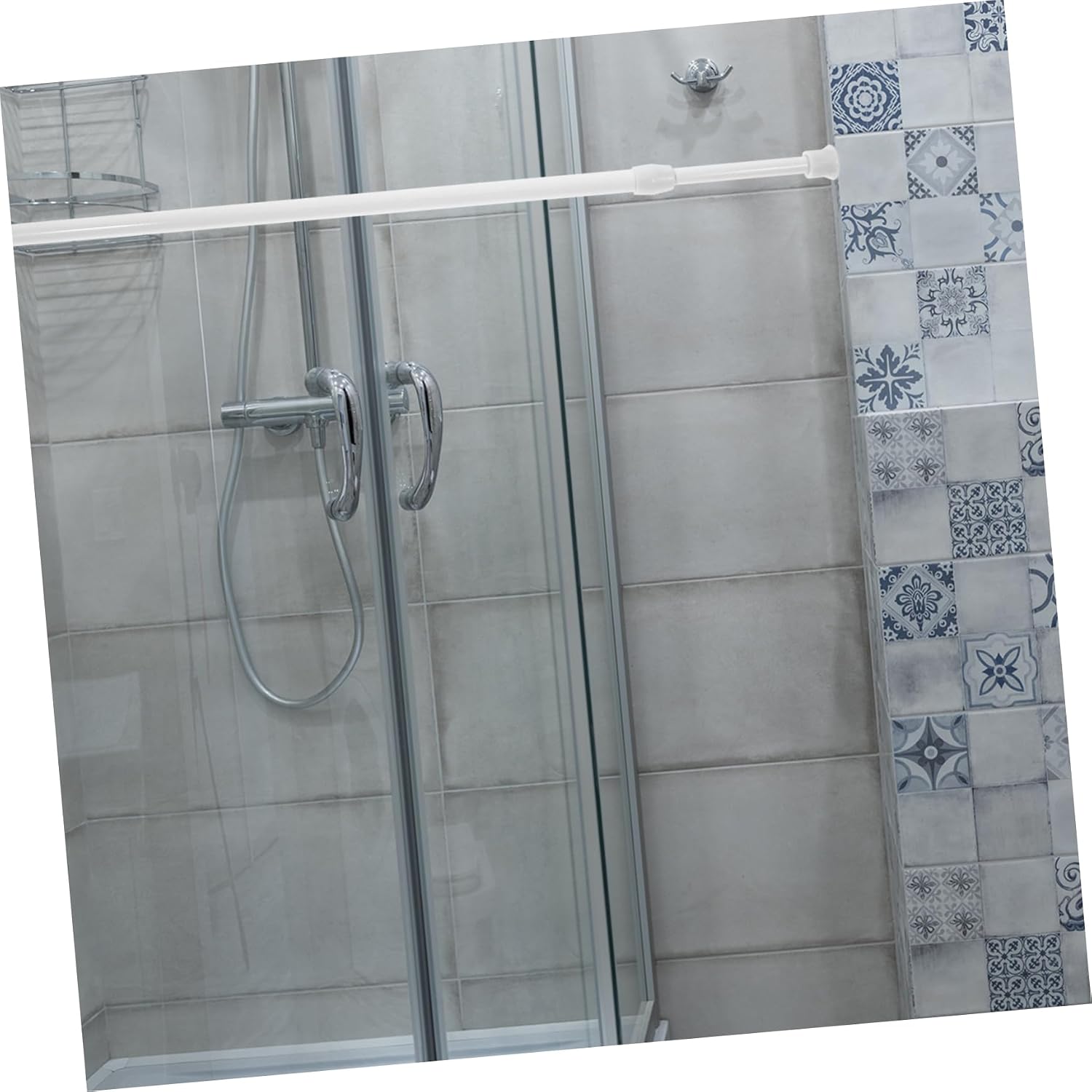 Ciieeo Adjustable Telescoping Curtain Rod No Drill Tension Shower Rod for Bathroom Multipurpose Use Easy Installation Stylish Design Space-saving