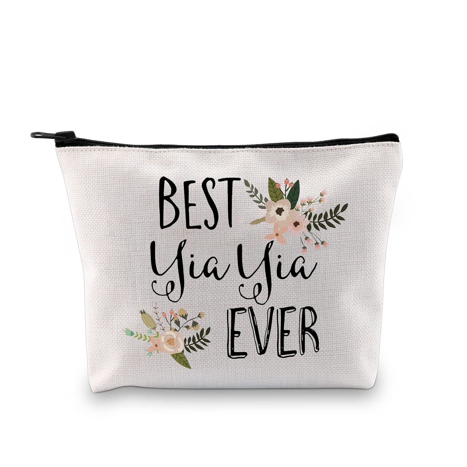 GJTIM Yiayia Gift Best Yiayia Ever Gift Grandma Toiletry Travel Bag Gift for Grandma