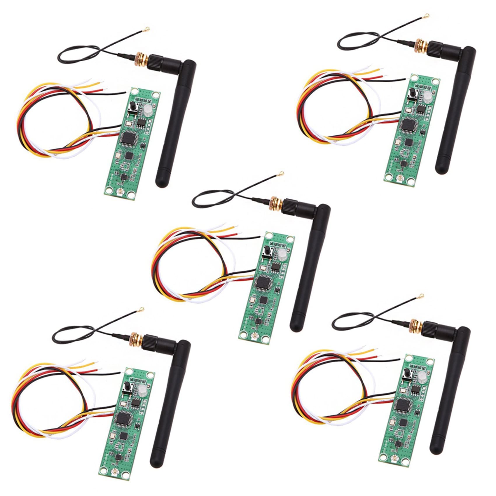 Jnchdghwa 5X DMX512 2.4G LED Wireless Light Module LEDs PCB Transmitter Receiver with Controller Antenna