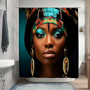 Amazon: jiqnlztv Indian Shower Curtain Set - Native American Woman