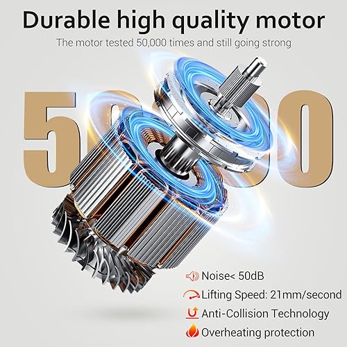 Miniatura 8 de farexon Escritorio de pie en forma de L de 63 x 55 pulgadas, escritorio eléctrico de altura ajustable, escritorio de pie para sentarse en esquina