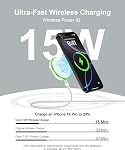 Pixelsnap MagSafe Wireless Charger Pad Stand 15W Fast Charging Magnetic Pad | for iPhone 17/16/15/14, Google Pixel 10/9a/9/9 Pro XL, Samsung Galaxy S25/S24, AirPods, Qi-Enabled Android Cordless Charger
