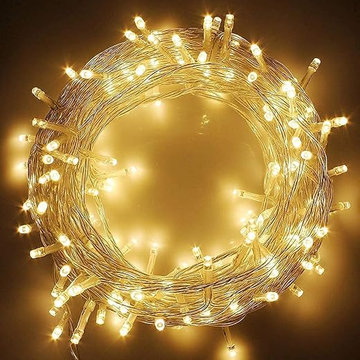 PARTY PARAGON 35 Feet Long LED Power Pixel Serial String Light, 360 Degree Light in Bulb | Copper Led Pixel String Light for Home Decoration, Diwali, Christmas (Warm White)