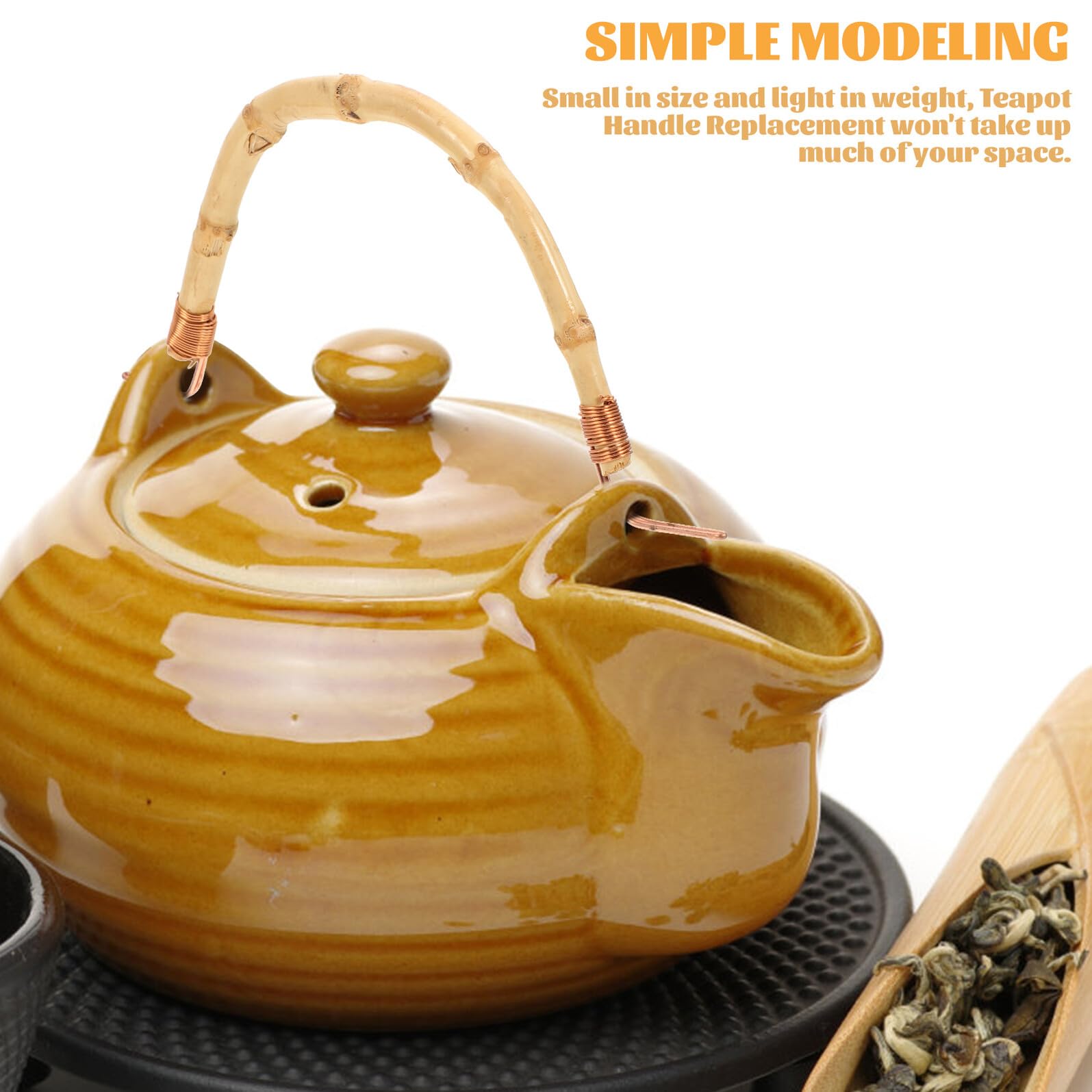 Cabilock Mango Ergonómico de Tetera de Cobre Resistente al Calor y Ligero, 2 Piezas para Utensilios de Cocina y Uso Hogar, Repuesto Alta Capacidad de Carga