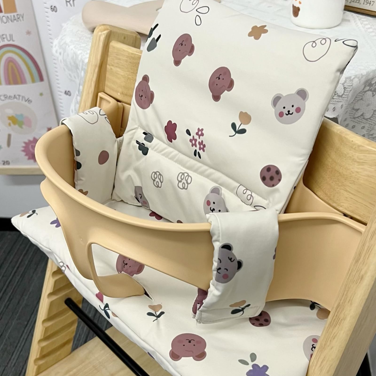 Coussin de Chaise Haute Stokke: Coussin de Siège Doux pour Bébés et Tout Petit avec Revêtement Laminé, Coussin de Rechange, Accessoires de Chaise Haute Compatible avec Stokke, Tripp, Trapp