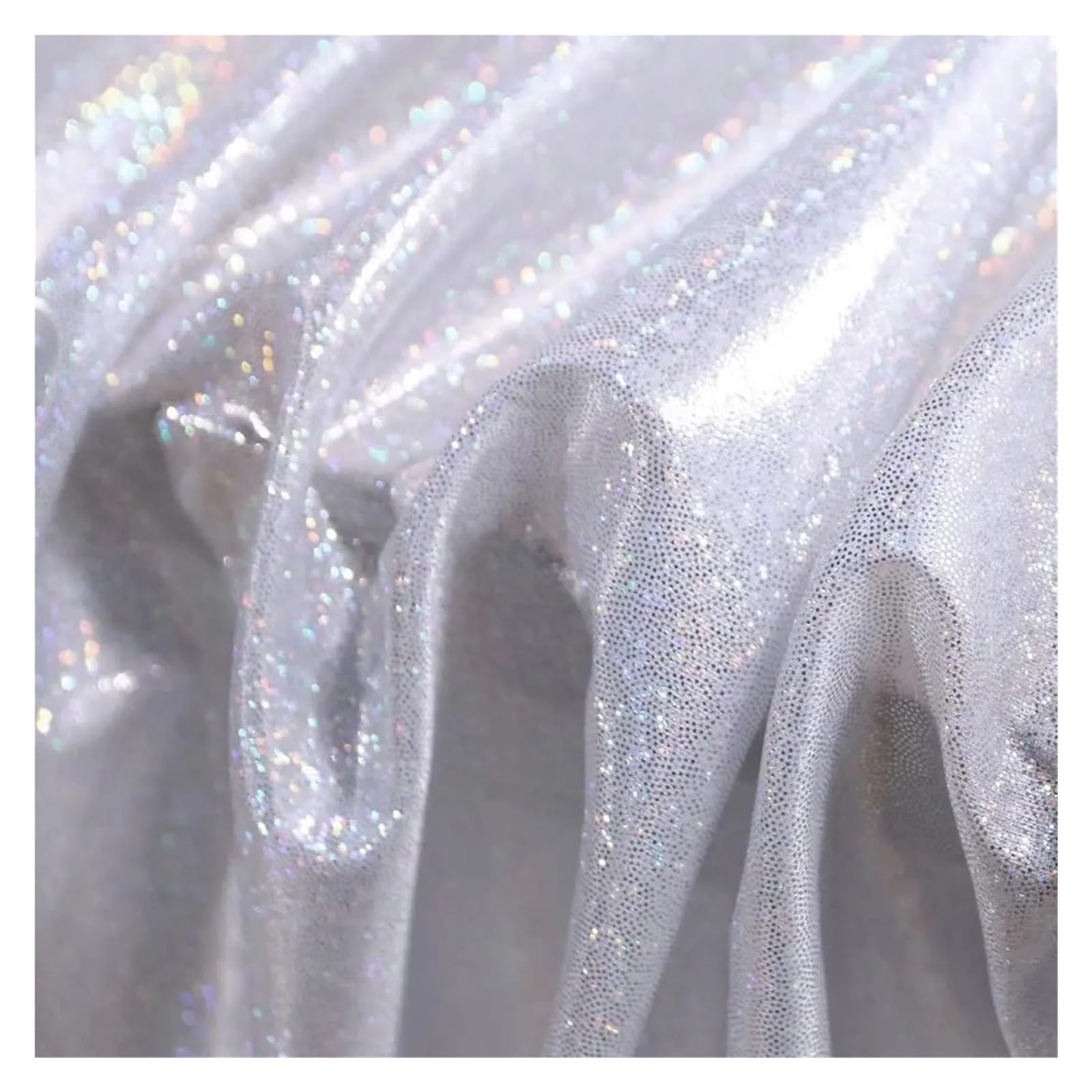 EKalgretrA Sequin Tablecloth Glitter Sequin Wedding Table Cloth Rectangular Cover Tablecloth for Party Home Decoration(White,150x180cm)