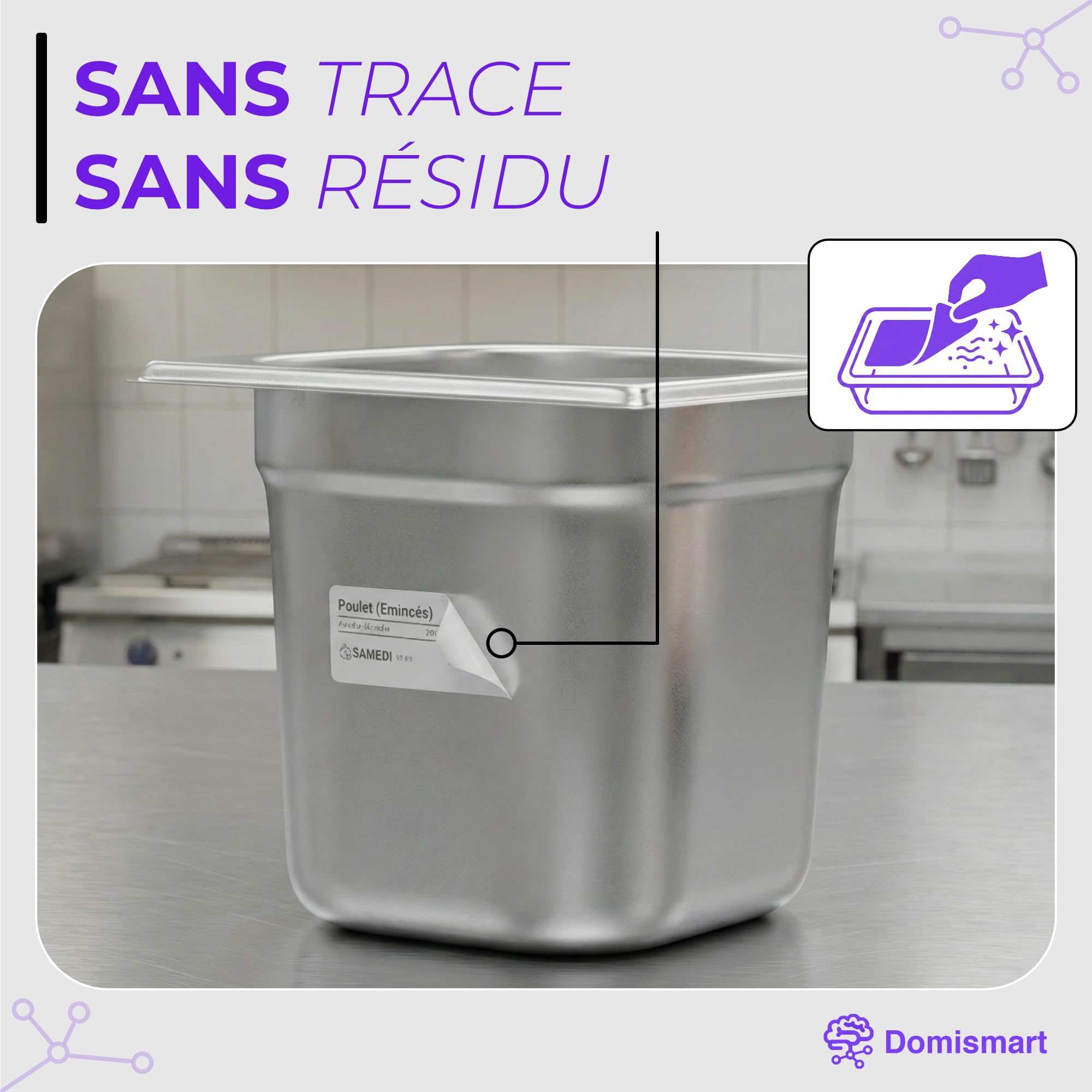 Étiquettes HACCP Traçabilité DLC 51x25mm - Lot de 5000 Étiquettes (2 Rouleaux) - Adhésif Amovible Sans Résidu - Pour Applications HACCP - Compatible avec Imprimantes Brother