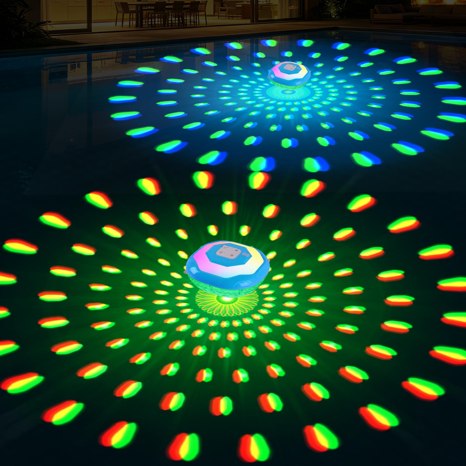 Floating Pool Lights 6000mAh 2-Pack