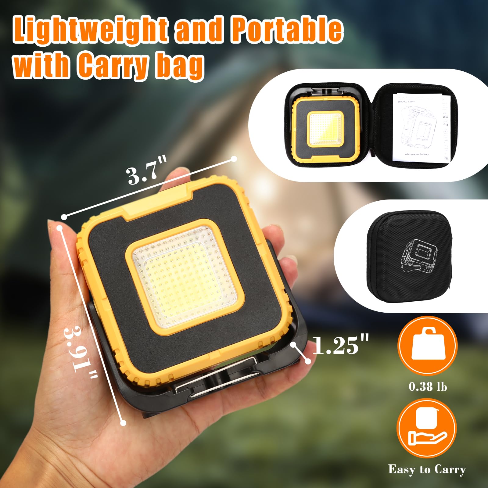 Paquete de 2 luces de barbacoa para parrilla al aire libre, luces de trabajo magnéticas y recargables de 1000 lúmenes con 360° ajustables, luces LED impermeables IPX4, regalos para hombres, papá y 6