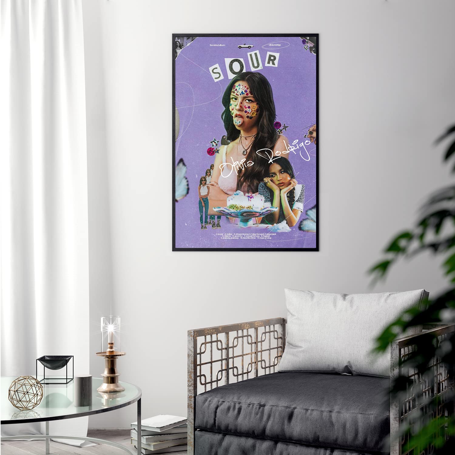 Amazon.co.jp: IDfine Olivia Rodrigo ポスター サワーアルバムカバー