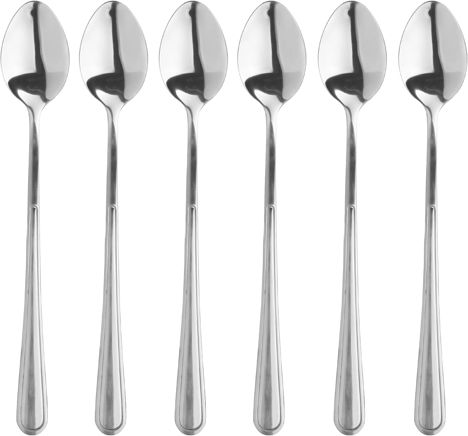 Glasmark KROSNO 1992 Spoon Set Coffee Spoon Cocktail Spoon Long Dessert Spoon Ice Cream Spoon 6 Pieces Dishwasher Safe Silver Stainless Steel