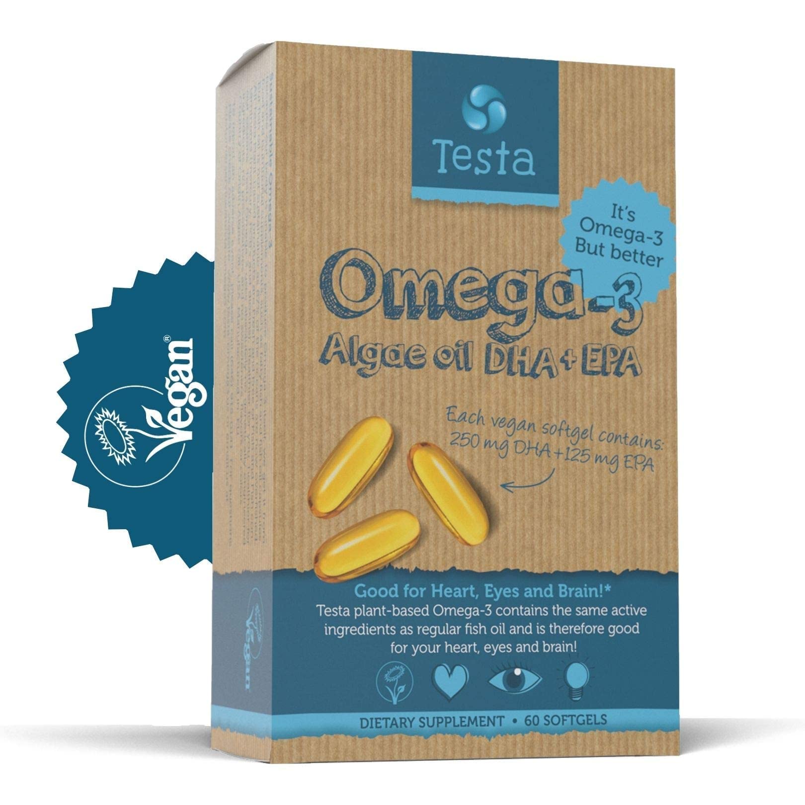 Vegan Omega 3 Supplement Made from Algae, Not from Fish DHA & EPA