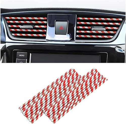 20 tiras de decoración de aire acondicionado para automóvil, tira de ajuste de salida de aire flexible, accesorios interiores de automóvil, tira de