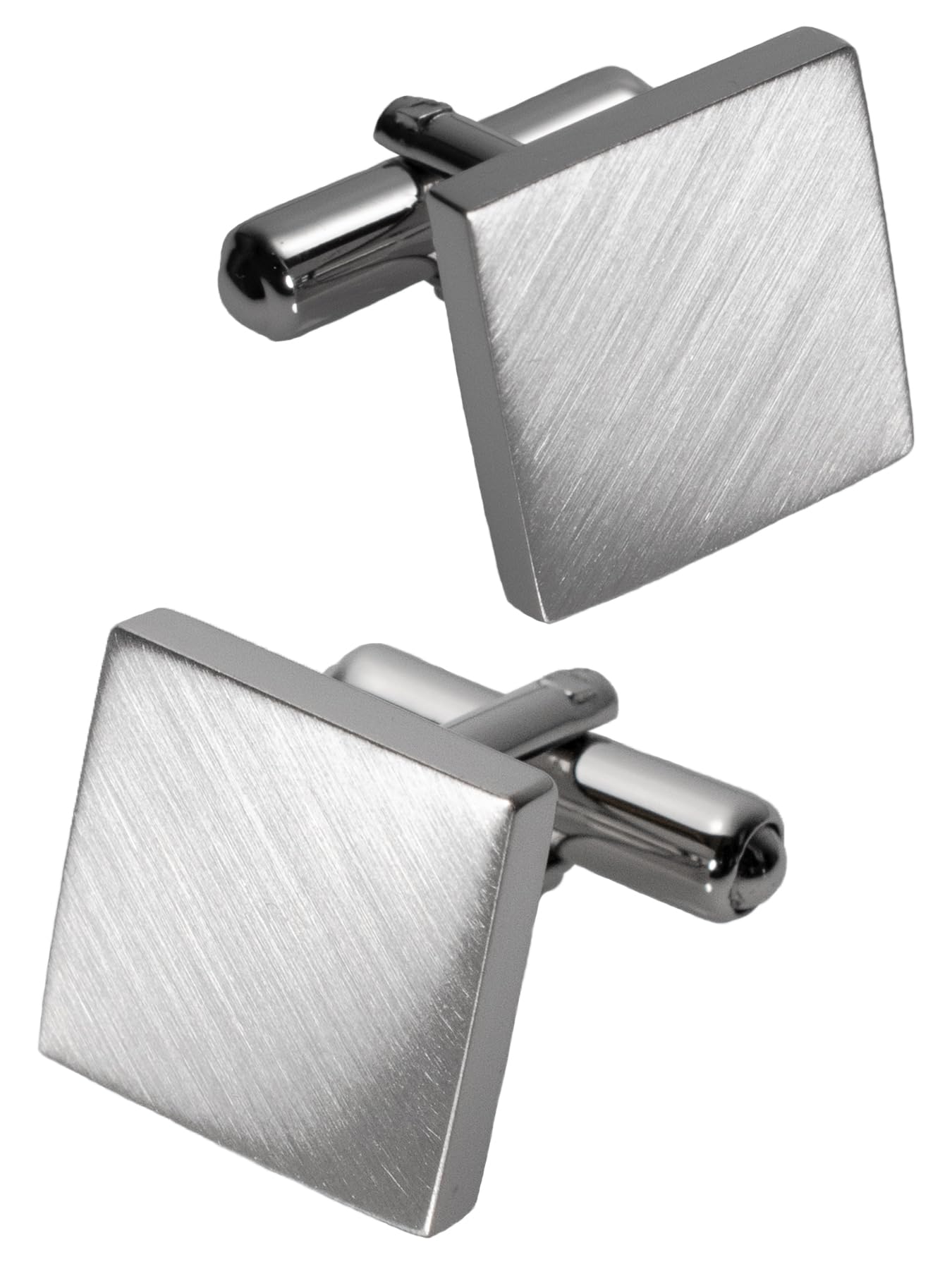 [TAVARAT] Cufflinks for Men Black Silver Tps-064