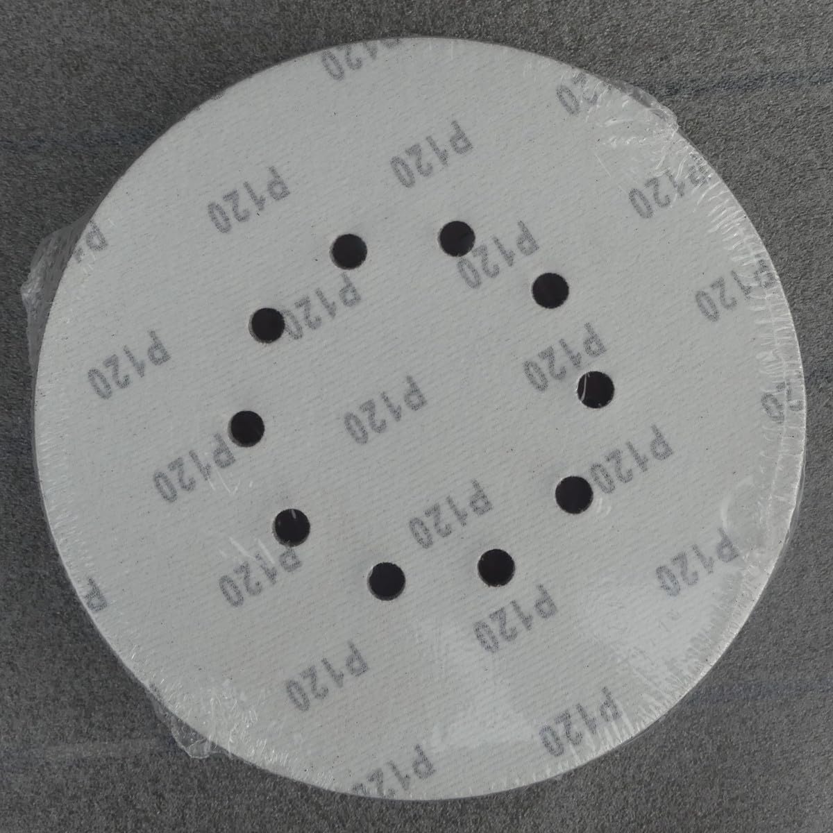 100 discos abrasivos de KLETT Ø 225 mm con 10 agujeros, grano P120, lijadora excéntrica de cuello largo, lijadora orbital de Bohrfux
