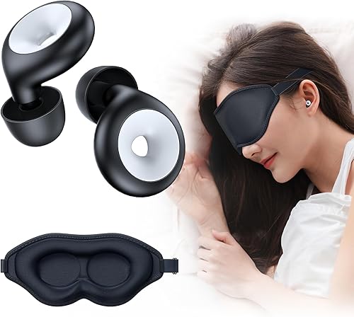 Máscara de ojos para dormir para hombres y mujeres, tapones silenciosos para reducir el ruido, máscara de dormir con copa contorneada 3D, máscara de