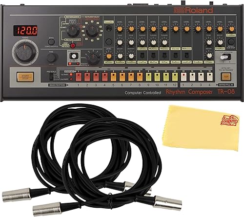 Roland TR-06 Boutique Rhythm - Paquete de máquina con cable MIDI y 4 pilas AA