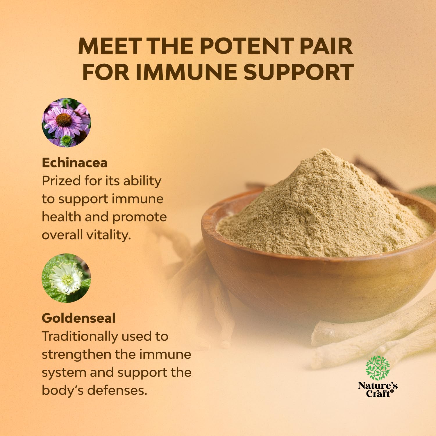 Goldenseal Root and Echinacea Powder - Premium Herbal Blend for Immune Support - USA Manufactured - Promotes Digestive Health - Mix Easily in Teas, Smoothies & Recipes - 80 grams - 1 Pack — Amazon image 4
