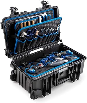 B&W JUMBO 6600 mobile tool case with tool pockets (PP case, volume 26.4 l, 50 x 28.5 x 18.5 cm inner) 117.20/P, tools not included