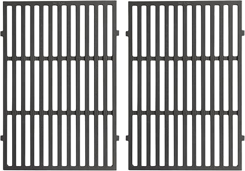 Grill Grate for Weber Spirit II - 300 Series Replacement for 7638,Cooking Grate for Gas Grills with Front Control Panel, Cast Iron, 2 Packs