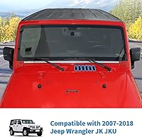 Vista 7 de Cubierta de ventilación del capó, panel de carcasa, cubierta de ventilación, accesorios exteriores de ABS para Jeep Wrangler JK JKU 2/4 puertas Azul