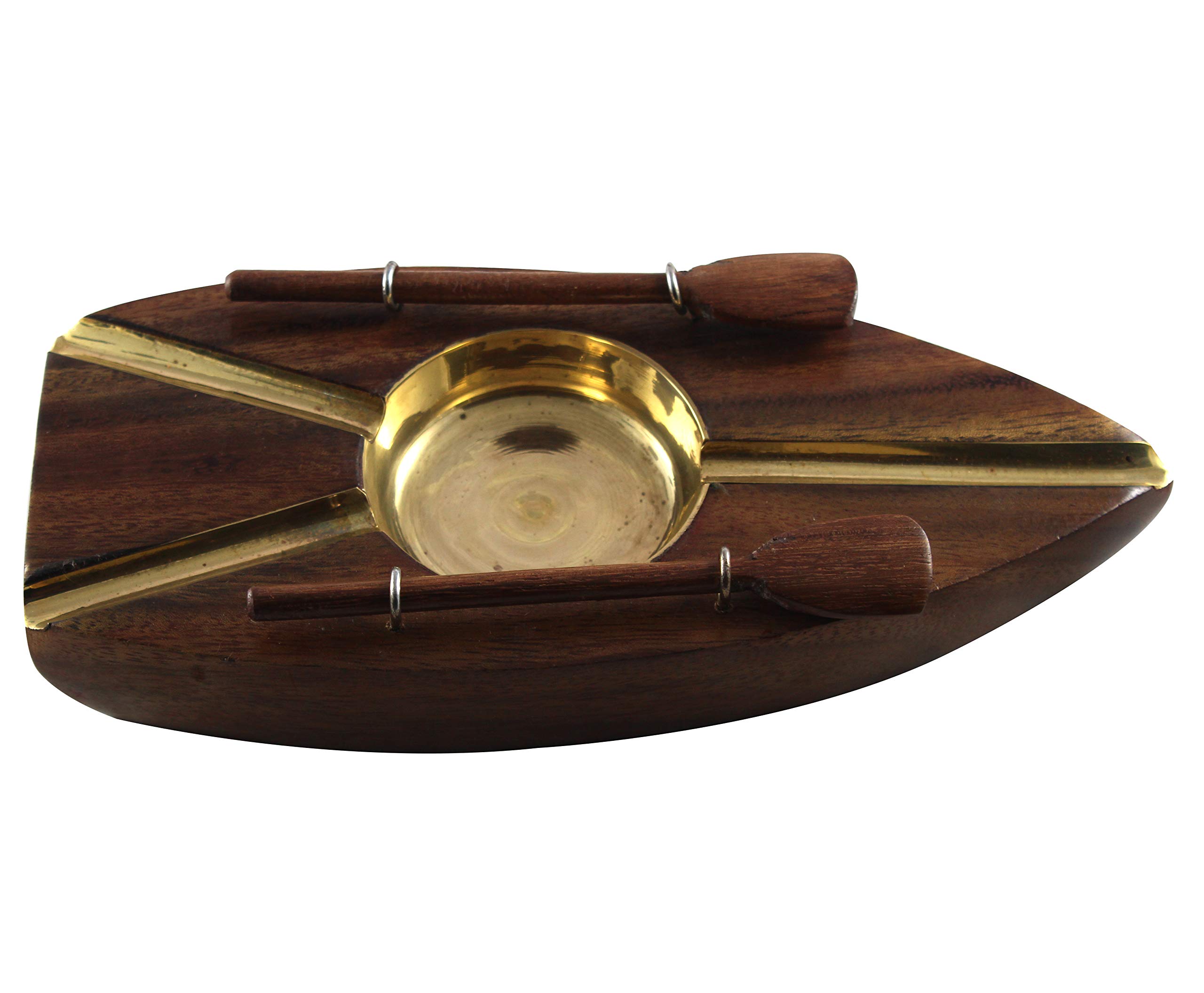 Amazon.co.jp: ブラウン 木製 ボートスタイル 灰皿 アンティーク風