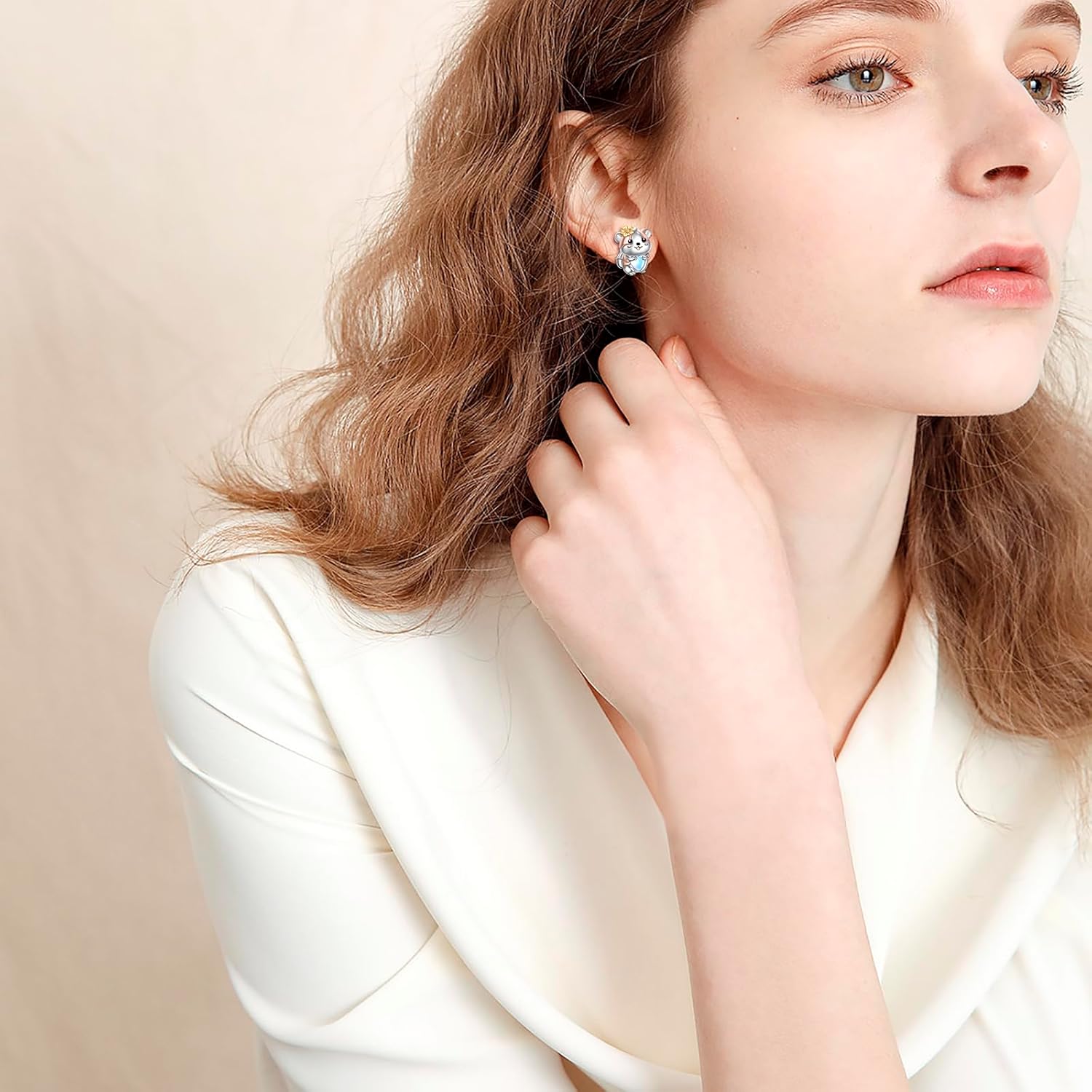 FLYOW 925 Sterling Silver Cute Animal Jewelry Hummingbird/Butterfly/Wolf/Corgi/Cat/Snake/Spider/Bat/Penguin/Bear/Opossum/Frog/Guinea Pig for Women Mother Friend Animal Lovers - Image 2