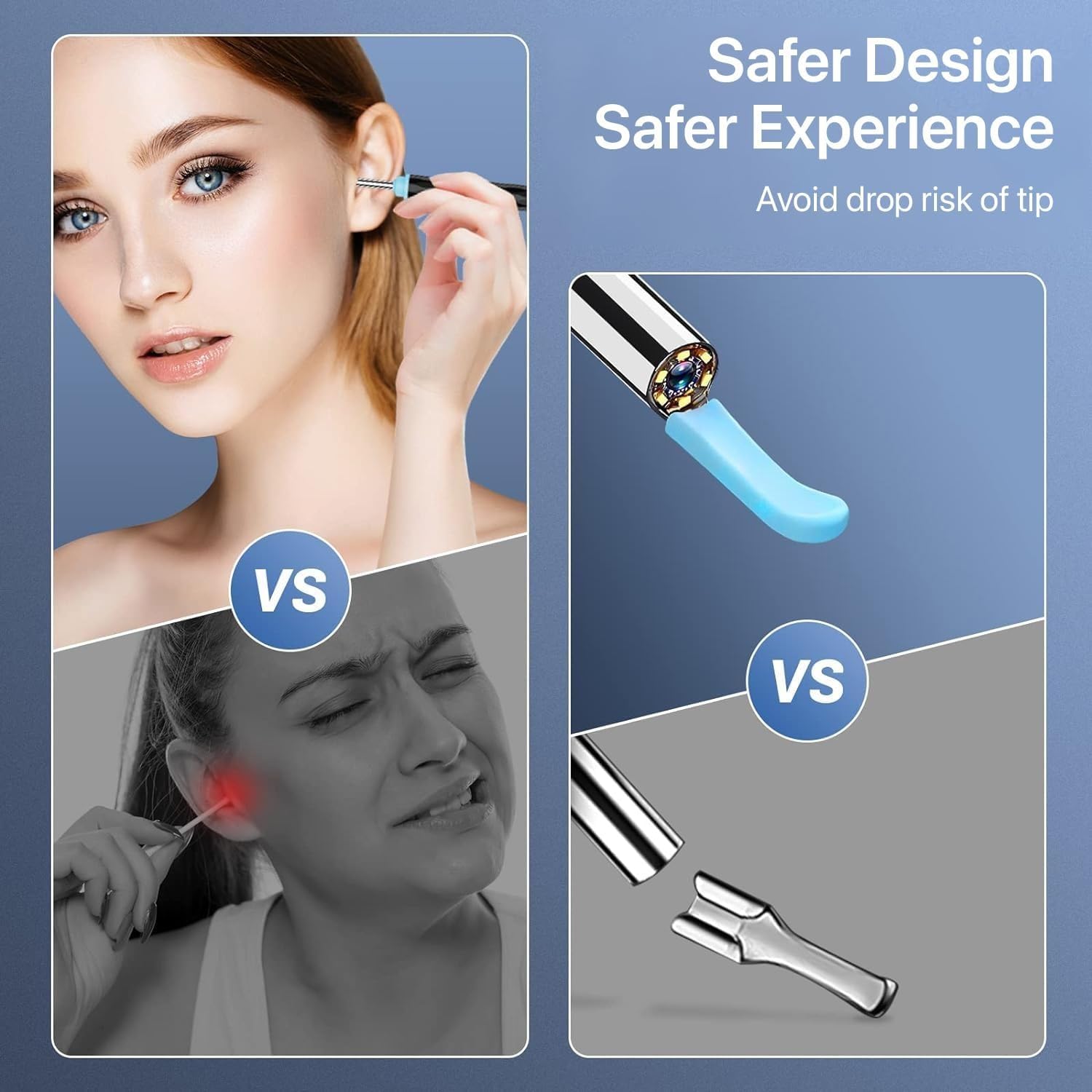 DARKFISH Ear wax Removal Tool Kit with HD Camera Wifi Connection Resuable Ear Cleaner Endoscope Tool Set Ear Camera Otoscope with Light, Ear Cleaning Kit with Cap for iPhone, iPad, Android Phones (9 in 1 Ear Wax Cleaner, PACK OF 1) 3