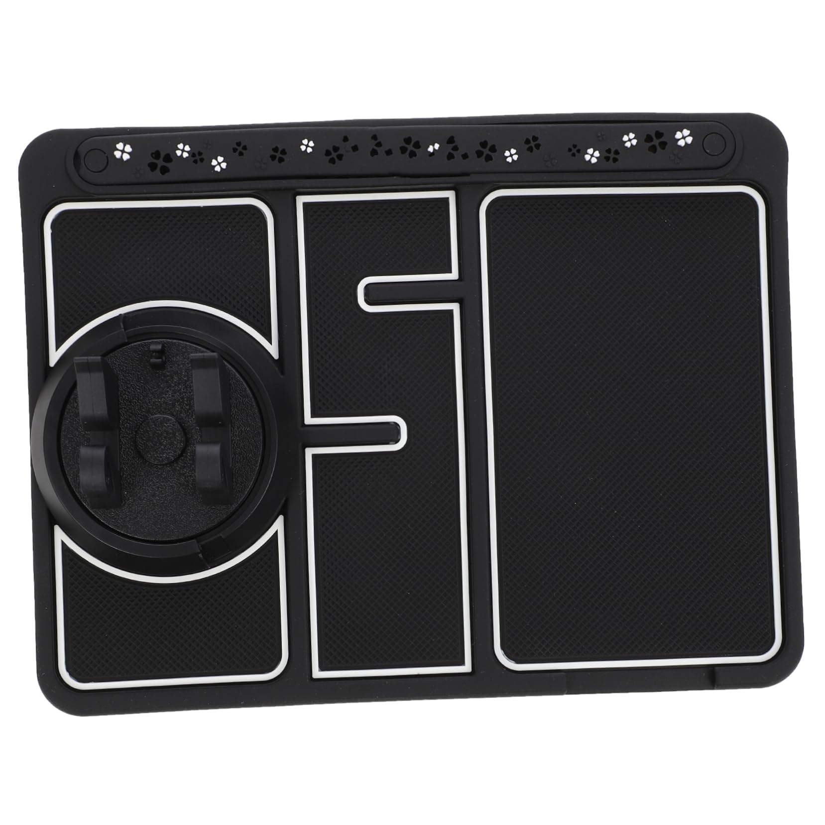 Mikikit Non Slip Dashboard Pad with Parking Card Rotating Car Phone Holder Durable Material Temporary Display for Easy Viewing Day Night