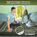 Double Camping Sleeping Pad 5.5", Elegear CumbreX™Self Inflating Air Sleeping Mats with Pillow Built-in Foot Pump, Inflatable Camping Mattress Compact for Tent,Cot Backpacking,Hiking,Camp,Travel,Green