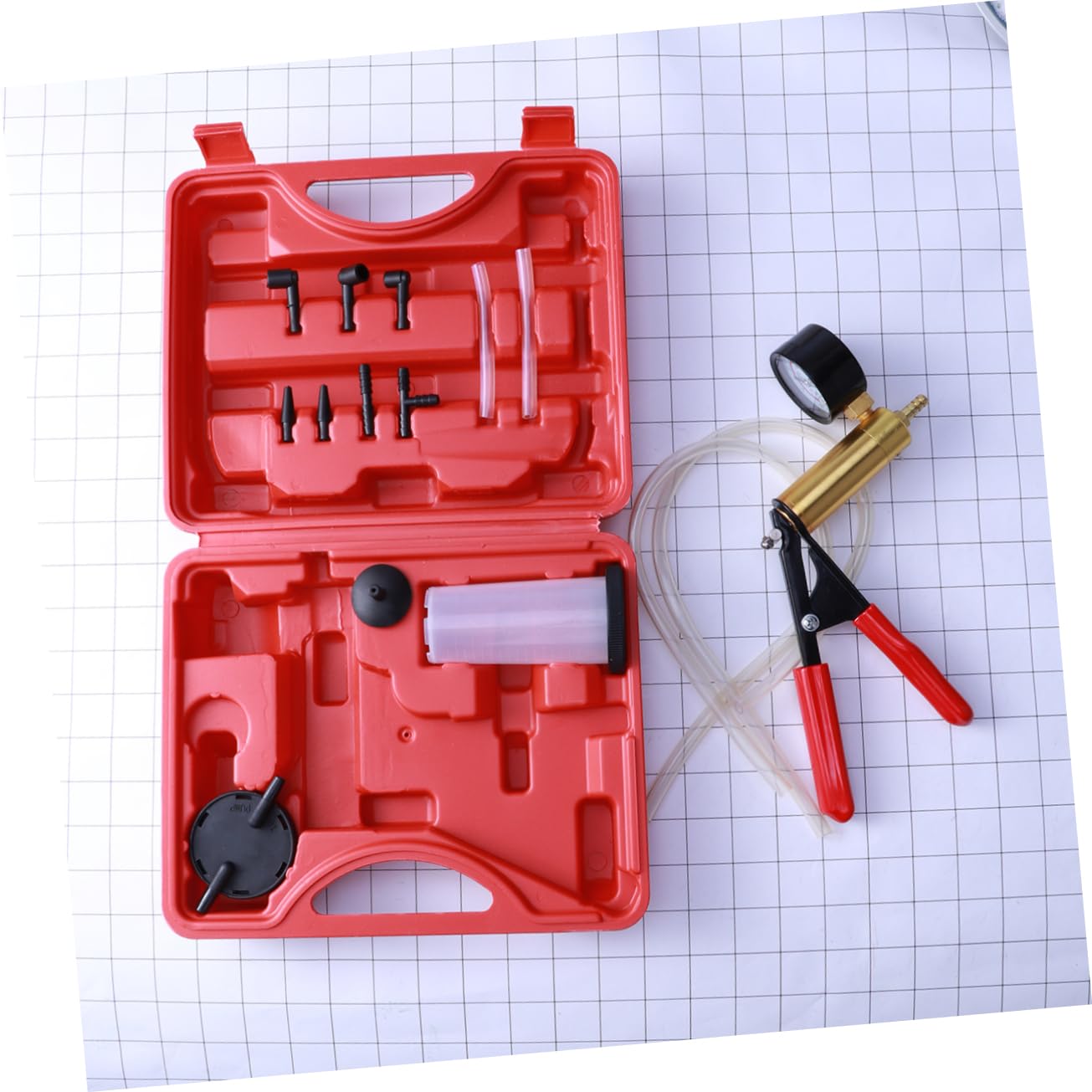SHERCHPRY 2piezas Bomba De Vacío Manual para Vehículos Kit De Purgador Profesional para Pruebas De Presión y Sangrado De Frenos Herramientas De Reparación Automotriz