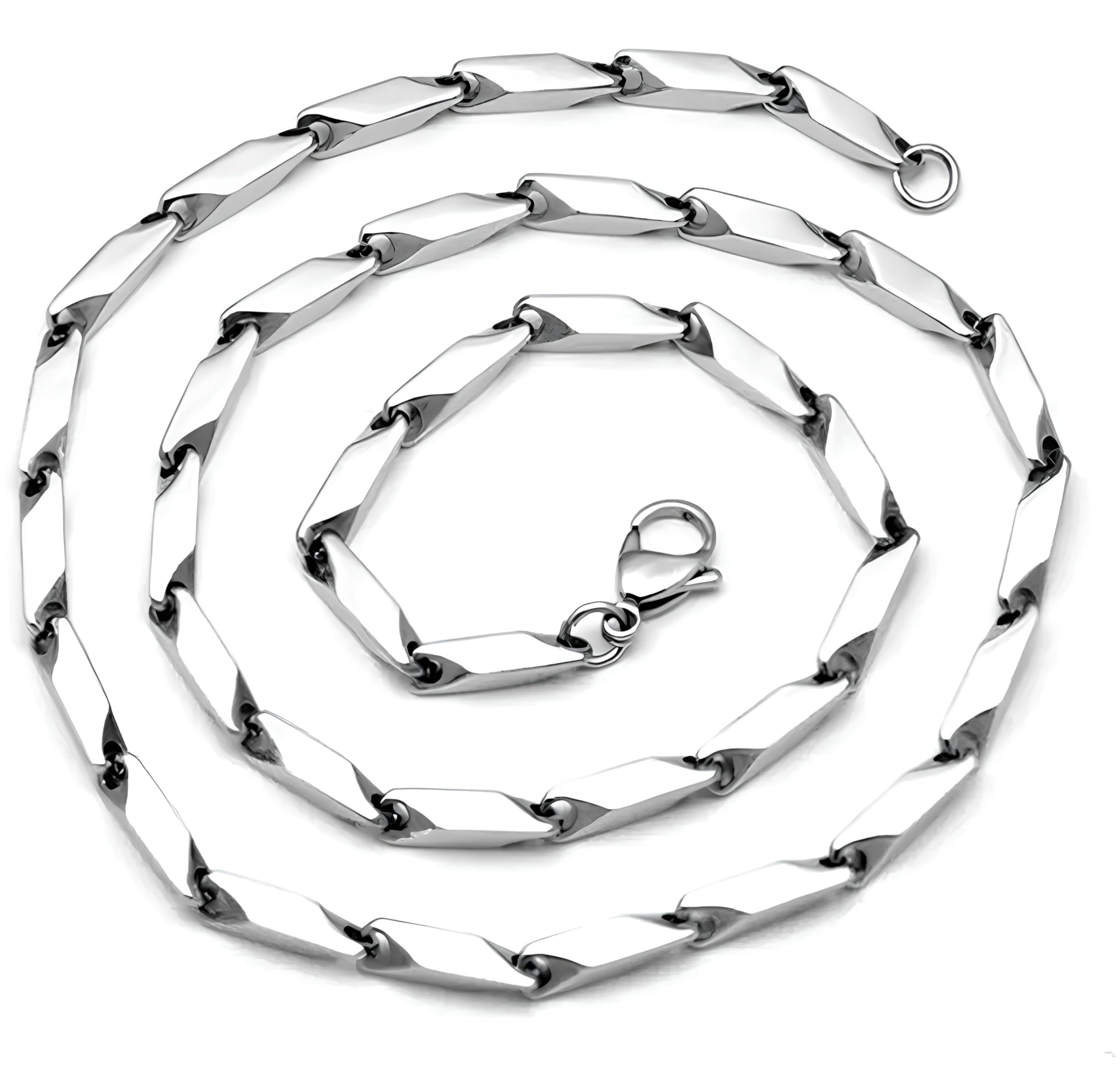 Karishma Kreations Chain for Men boys Jewellery Stainless Steel Valentine Long Chain Gents Platinum Necklace Silver Wheat Chain for Men Boys Stylish (B0CK4TBYH9) Amazon Price History, Amazon Price Tracker