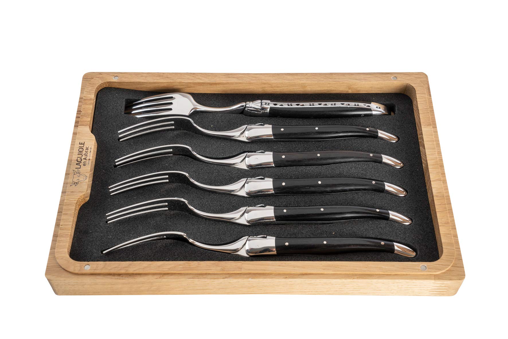 Laguiole En Aubrac 6 Gabeln Ebenholz