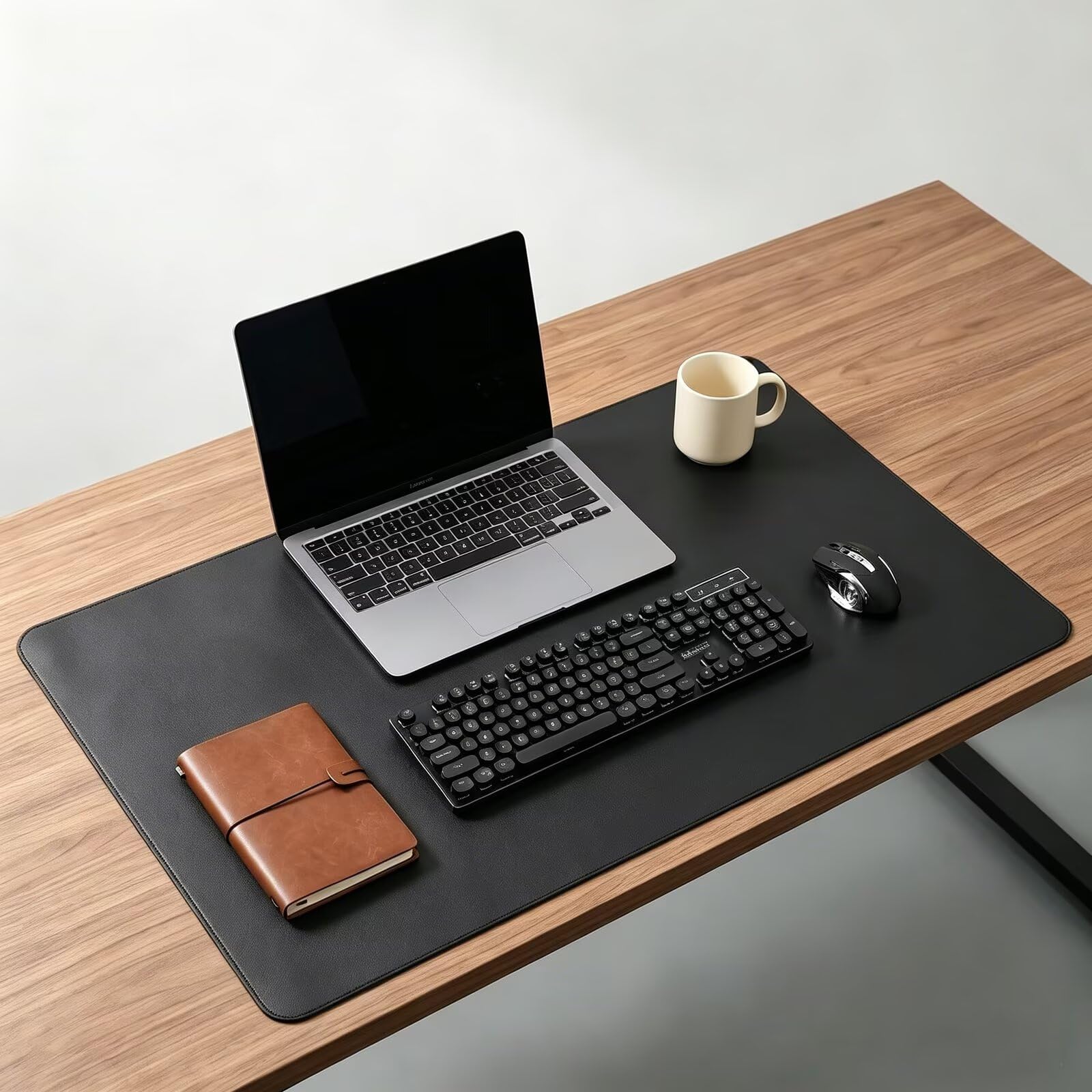 Large Non-Slip Desk Mat, Waterproof Leather Desk Pad & Mouse Mat, Extended Desk Protector for Laptop, Office & Home, Smooth Writing Surface with Premium Tube Packaging (70 x 105 cm)