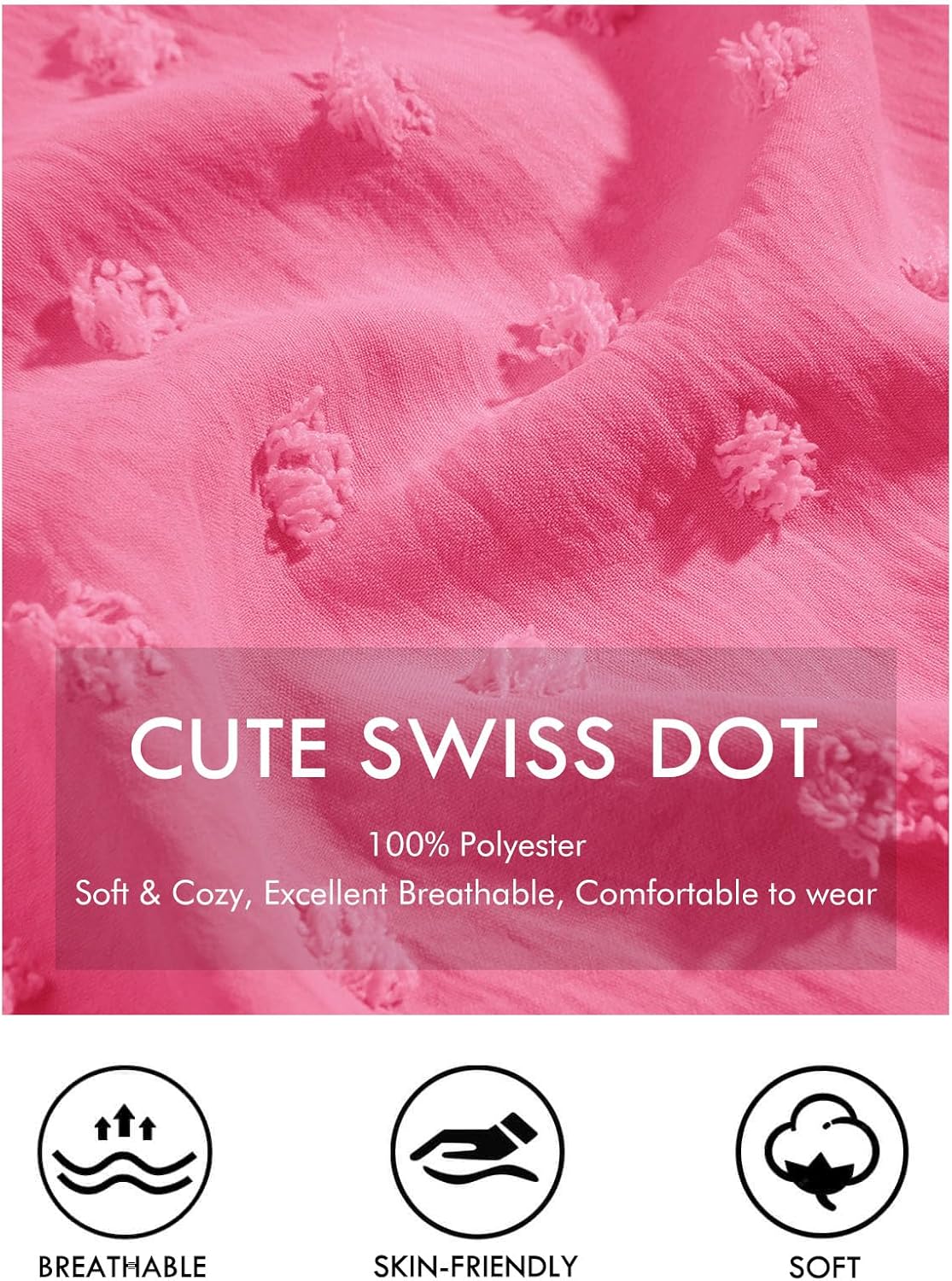 Batermoon Girls Swim Cover Up Swiss Polka Dot Summer Beach Dress V Neck Boho Cute Dresses with Pockets 4-14 Years - Image 5