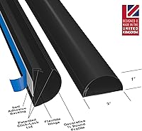 Vista 2 de D-Line Ocultador de cable semicircular, cubierta de cable patentada, ocultar cables de montaje en pared de TV, canaleta para cables, cubiertas