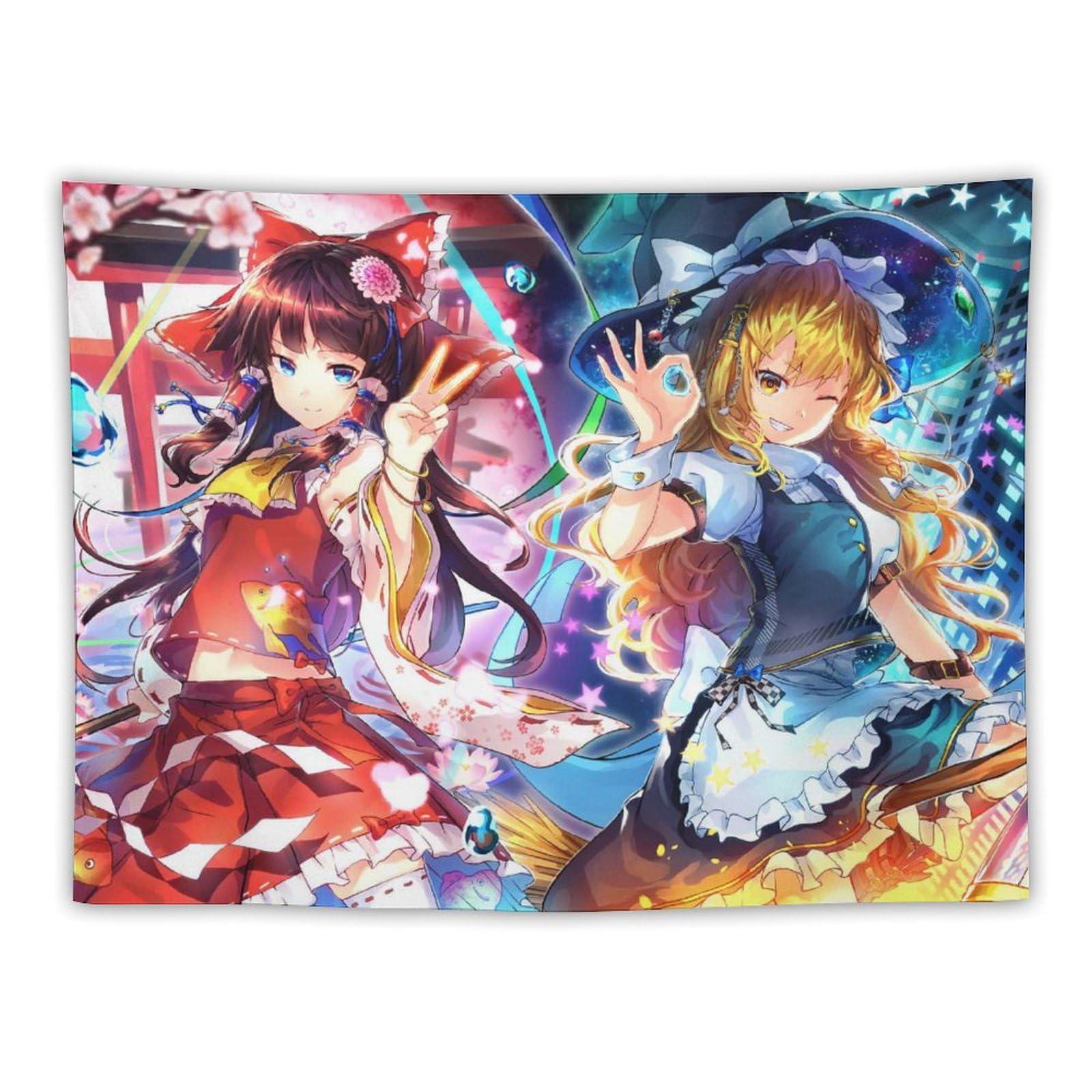 Amazon.co.jp: タペストリー 東方シリーズ 博麗霊夢 霧雨魔理沙 