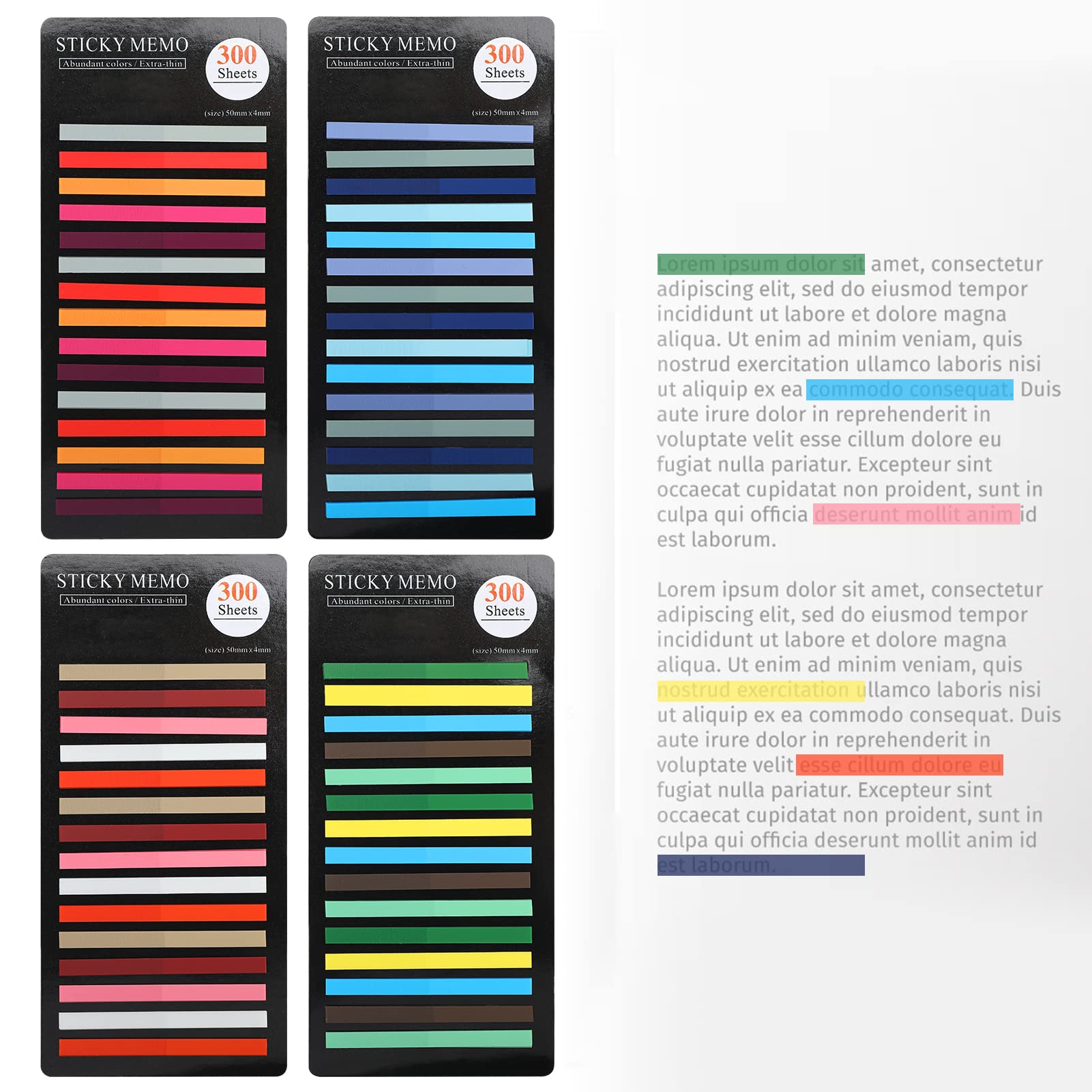 1600 Stück Haftnotizen Pastell, Sticky Notes Aesthetic Selbstklebend Haftstreifen Transparent Klebezettel Notizzettel Haftmarker Tabs Für Büro Schule Seitenmarkierung Klebemarkierung