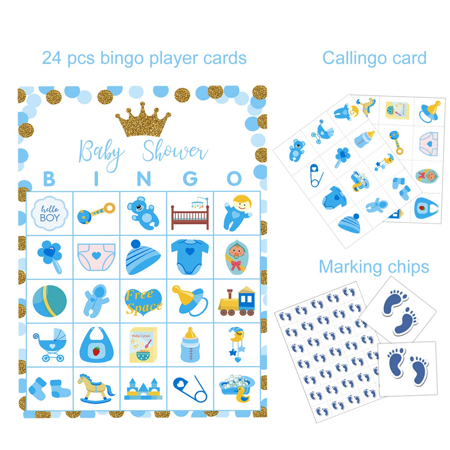 Funnlot Baby Shower Games Baby Shower Bingo Boy Baby Shower Bingo Cards