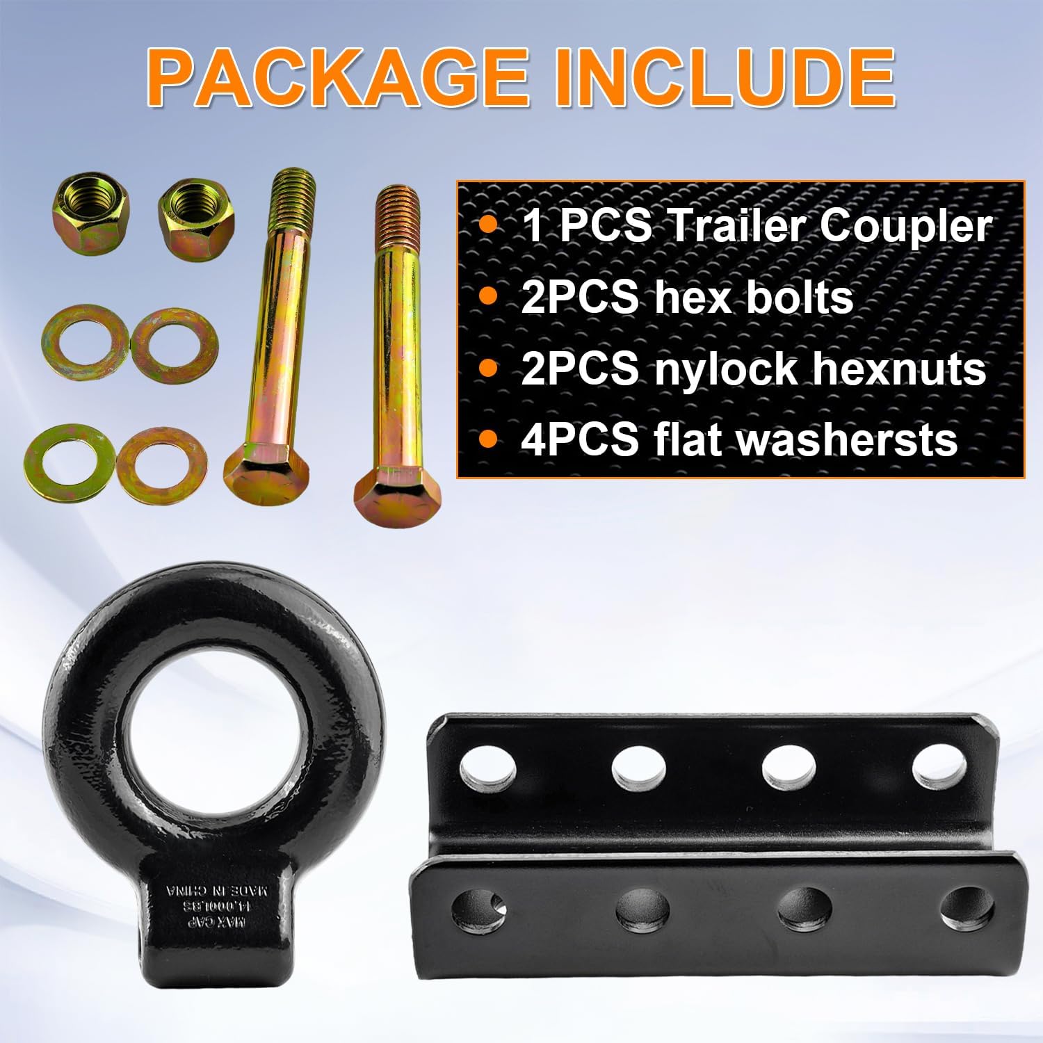 Adjustable Lunette Ring for Pintle Hitch – Heavy Duty 14,000 lbs Pintle Hitch Ring, 3-Position Channel Mount, 3" Inside Diameter, Trailer Towing,for Standard Pintle Ring & Lunette Ring Hitch Systems